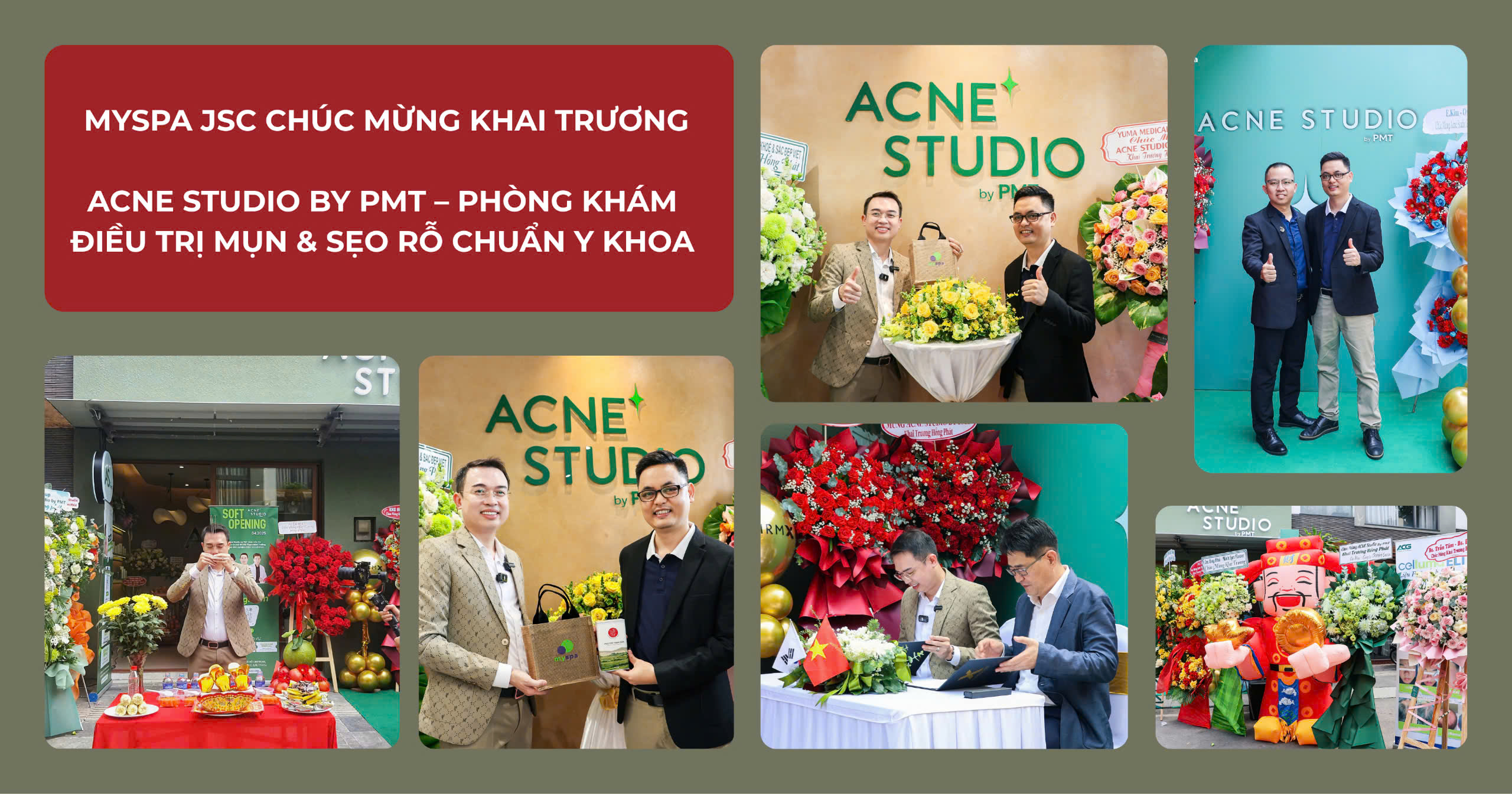 Myspa Chúc Mừng Khai trương Acne Studio by PMT: Phòng khám điều trị mụn chuẩn y khoa ứng dụng công nghệ Quản Lý từ Myspa