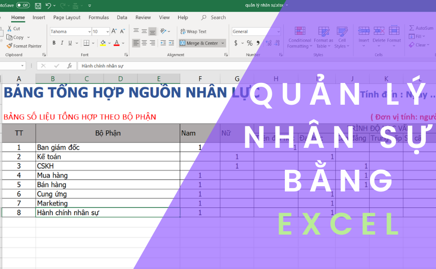 Quản Lý Nhân Sự Bằng Excel Cho Spa, Thẩm Mỹ Viện, Clinic | File excel mẫu