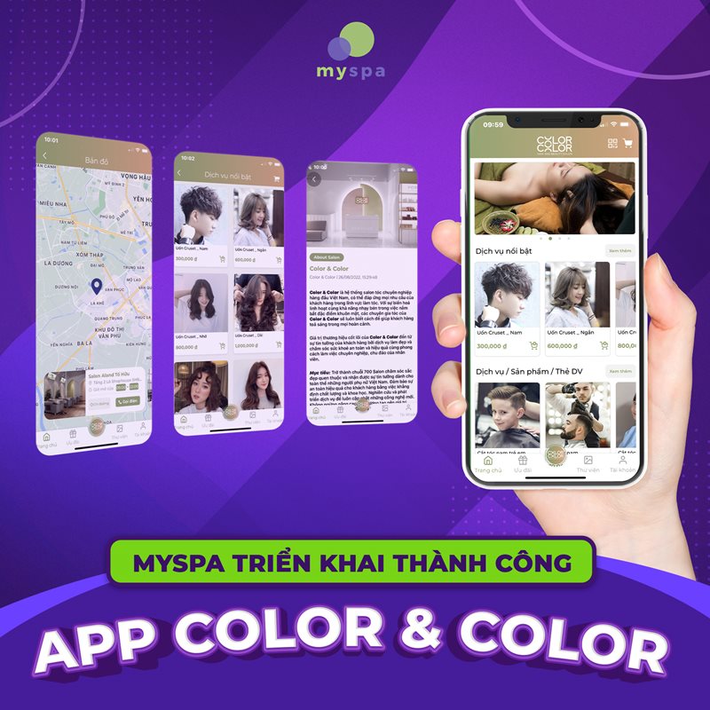 Myspa triển khai thành công App thương hiệu Color & Color