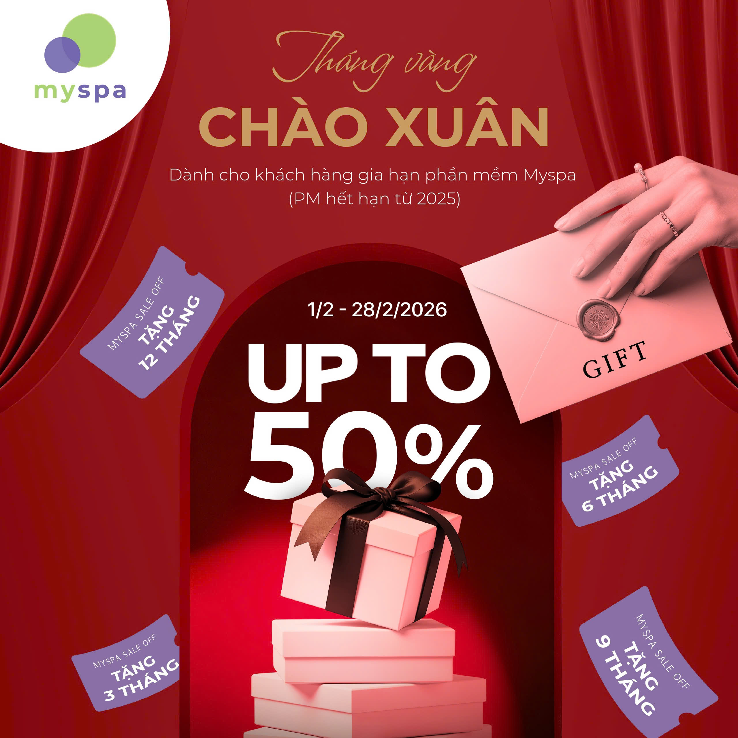 Tháng Vàng Chào Xuân 2026 – Ưu đãi đầu năm cùng Myspa
