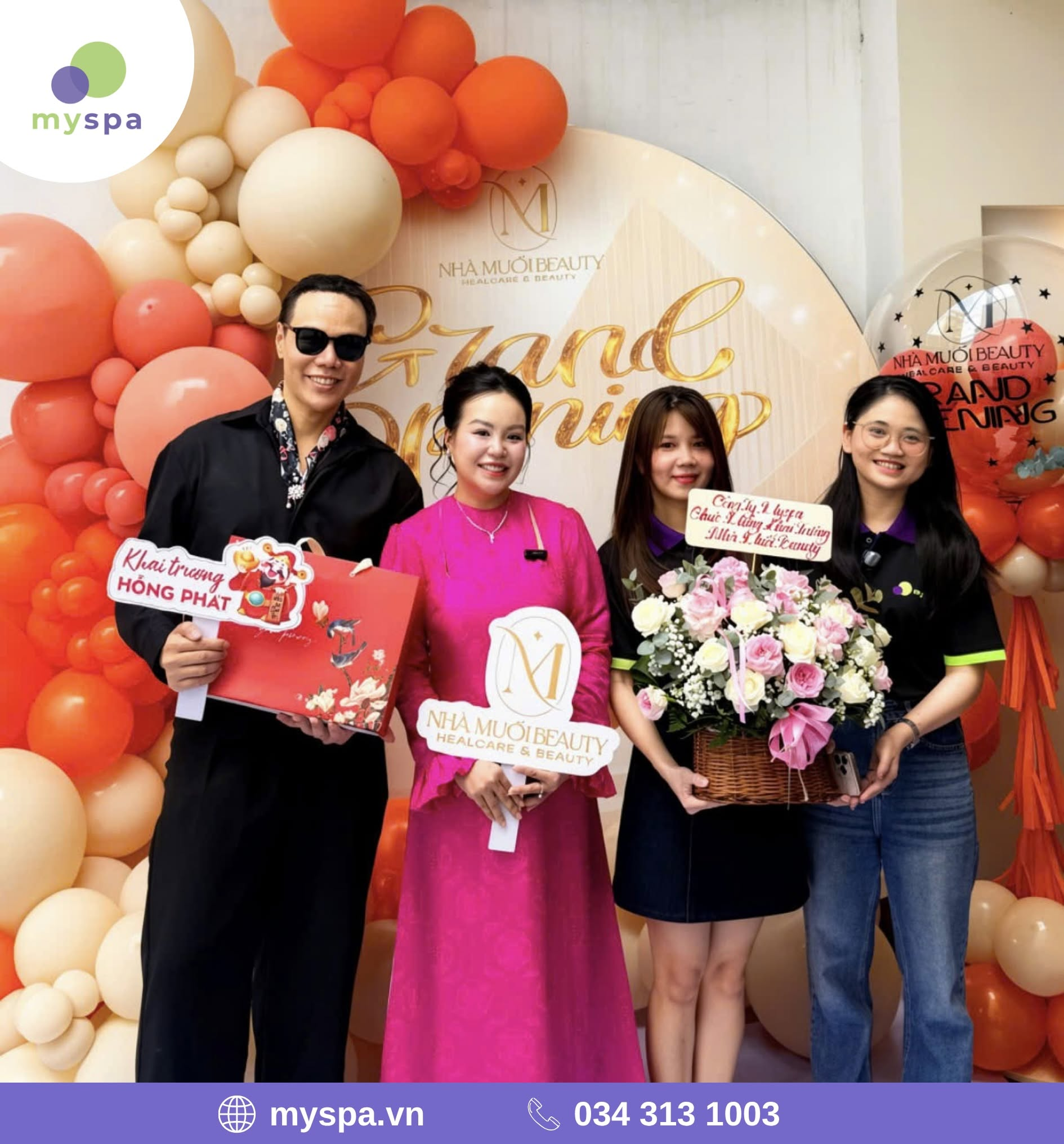 Myspa đồng hành cùng Nhà Muối Beauty khai trương