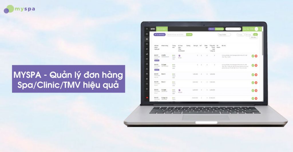 Quản lý đơn hàng spa