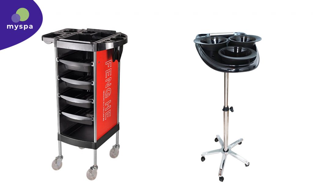 Các loại xe đẩy làm tóc dành cho salon, tiệm tóc