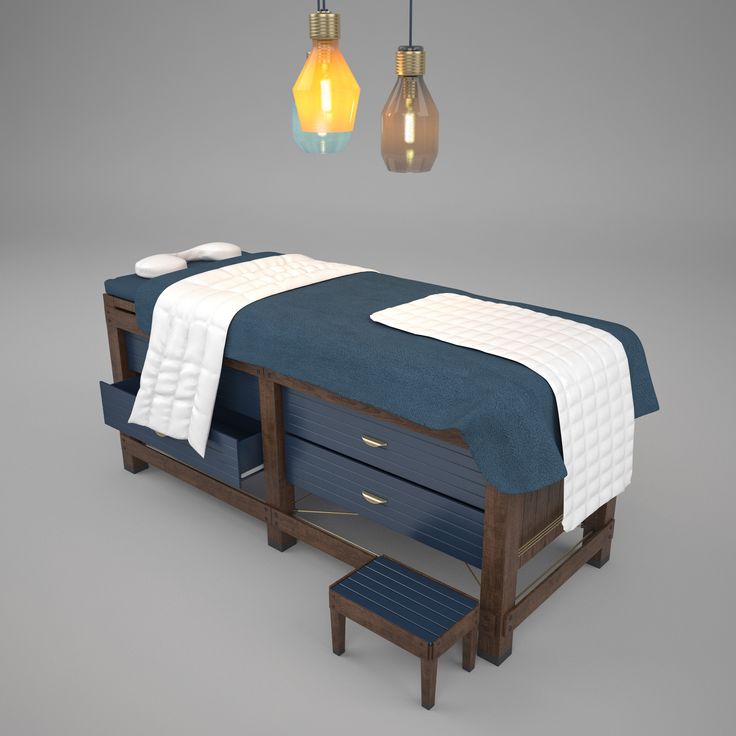 Bài trí giường spa theo hai tone màu đối lập