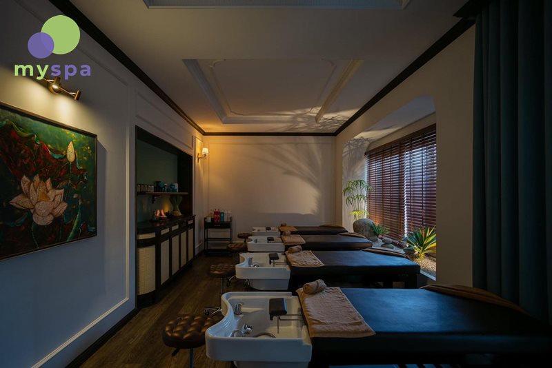 Không gian phòng thư giãn tại một chi nhánh của Lam Spa
