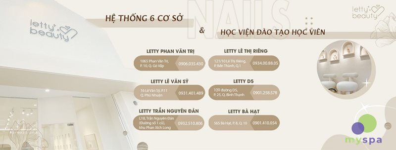 Letty Beauty - Hệ thống 6 cơ sở